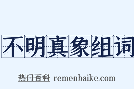 不明真象组词是什么意思的图片